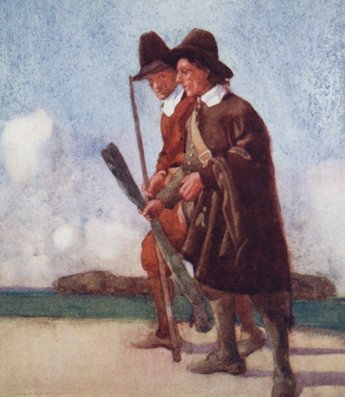 Illustrasjon for The Compleat Angler av Izaak Walton (litho-farge) av William Lee Hankey
