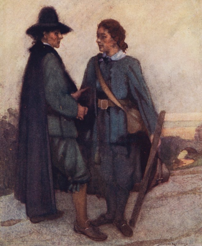 Illustrasjon for The Compleat Angler av Izaak Walton (litho-farge) av William Lee Hankey