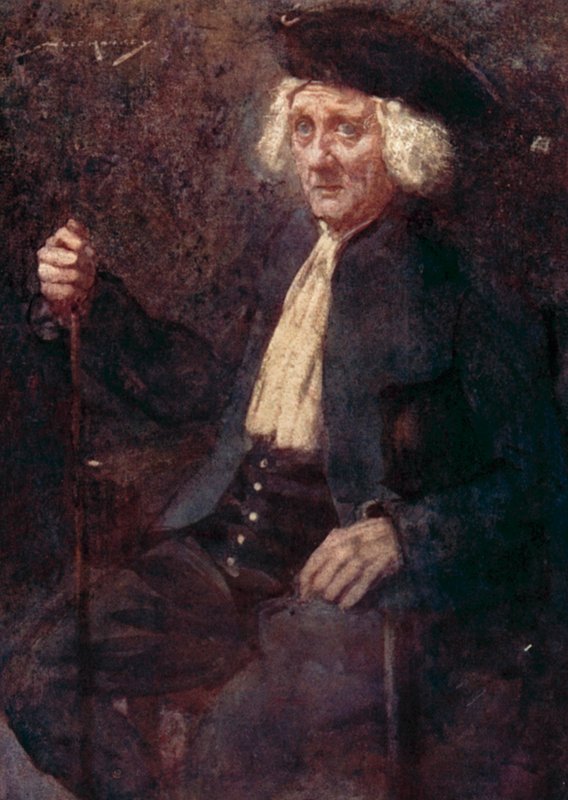 Illustrasjon for The Deserted Village av Oliver Goldsmith (farge litho) av William Lee Hankey