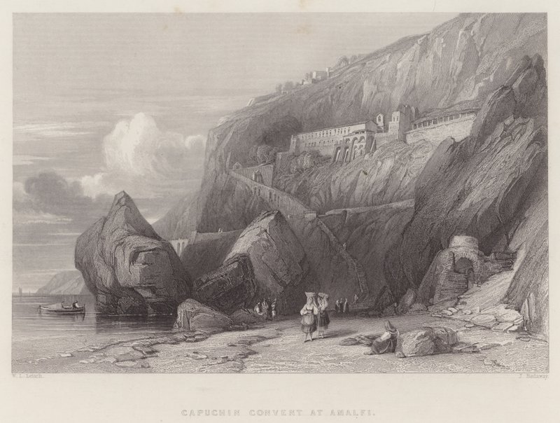 Kapusinerklosteret i Amalfi (gravering) av William Leighton Leitch