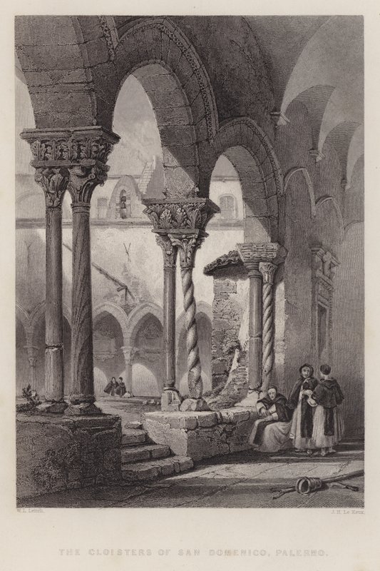 Klostrene i San Domenico, Palermo (gravering) av William Leighton Leitch