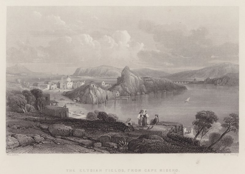 The Elysian Fields, fra Cape Miseno, Italia (gravering) av William Leighton Leitch