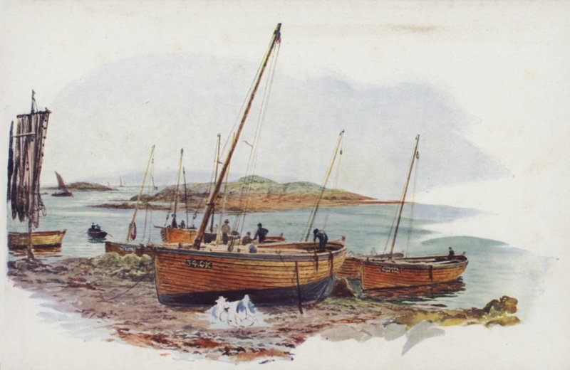 Loch Fyne sildebåter ved Tarbet av William Lionel Wyllie
