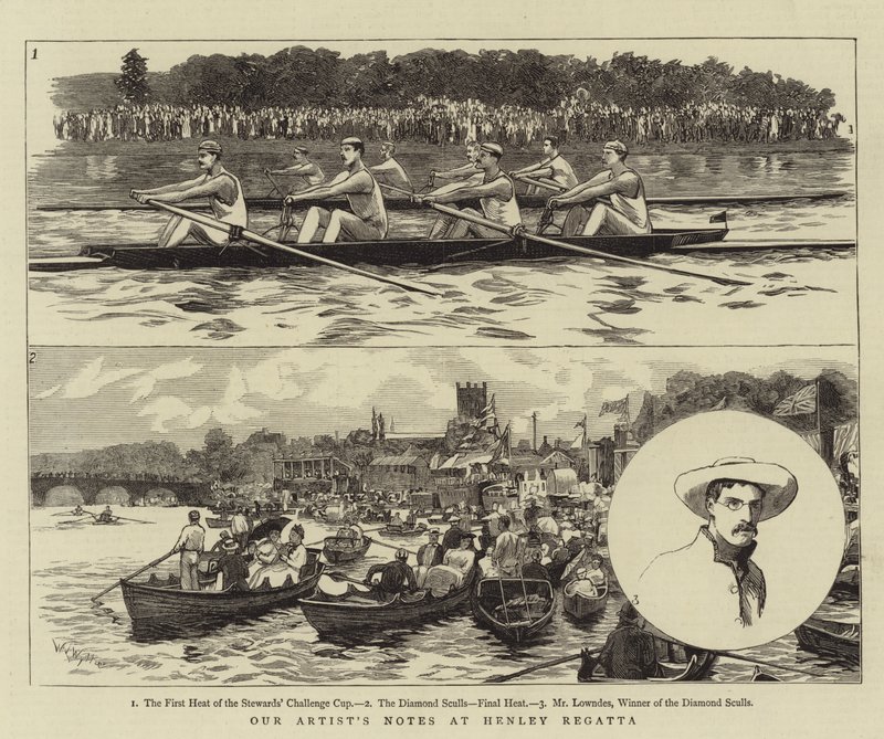 Vår artists notater på Henley Regatta av William Lionel Wyllie
