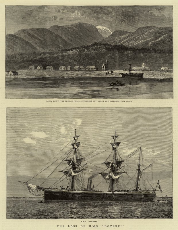 Tapet av H M S Doterel av William Lionel Wyllie