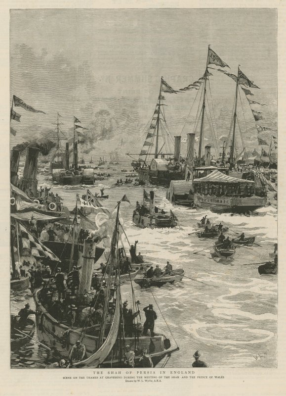 Sjahen av Persia i England (gravering) av William Lionel Wyllie