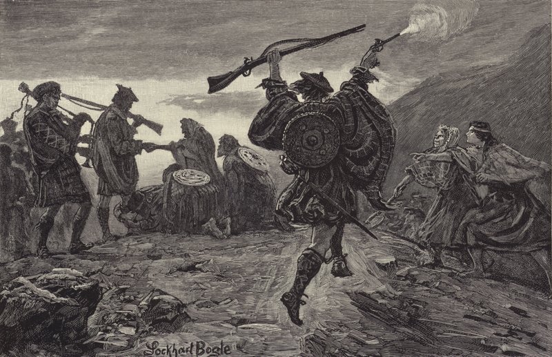 Rob Roy ønsket velkommen av klanen sin av William Lockhart Bogle