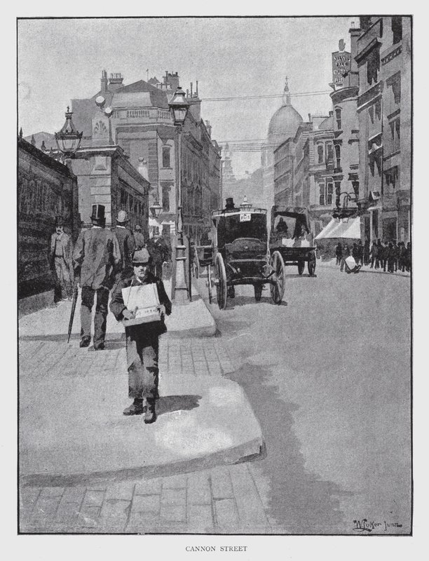 Cannon Street (litho) av William Luker