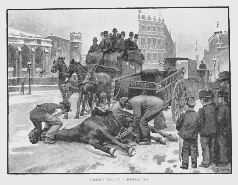Holborn Viaduct, en glatt dag (litho) av William Luker