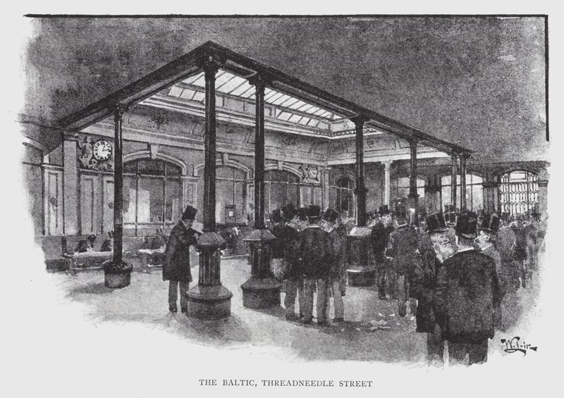 The Baltic, Threadneedle Street (litho) av William Luker