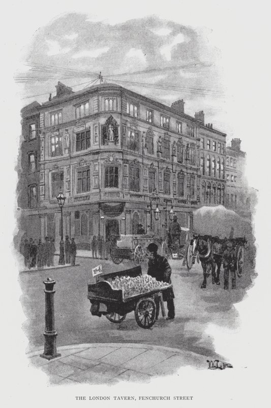 London Tavern, Fenchurch Street (litho) av William Luker
