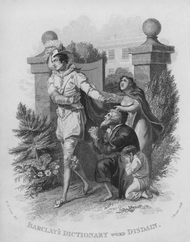 Barclays Dictionary, ord: Disdain (gravering) av William Marshall (after) Craig