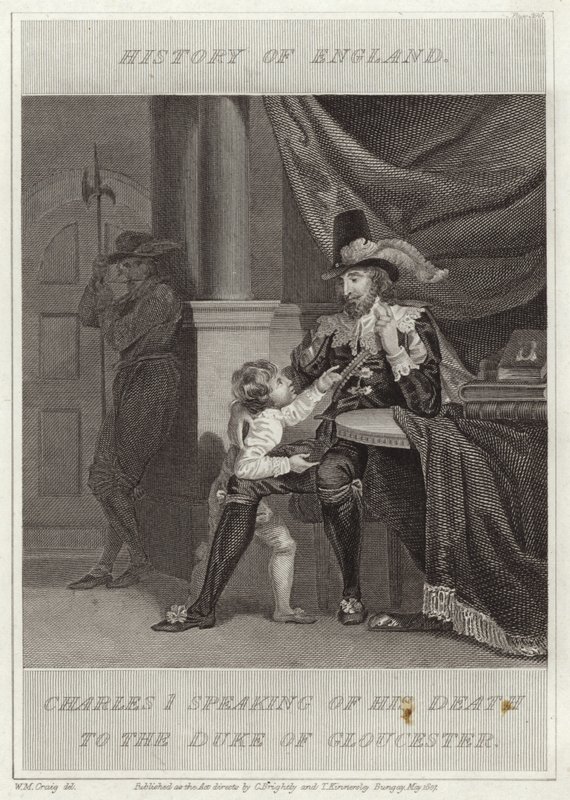 Charles I snakker om sin død til hertugen av Gloucester av William Marshall Craig