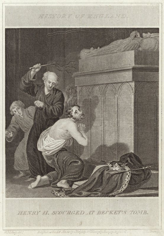 Henry II pisket ved Beckets grav av William Marshall Craig