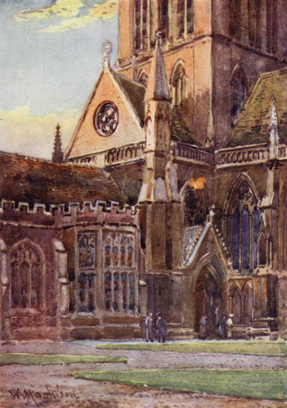 Inngang til St Johns College Chapel fra First Court av William Matthison