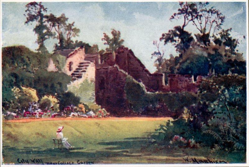 Oxford City Wall, New College Garden av William Matthison