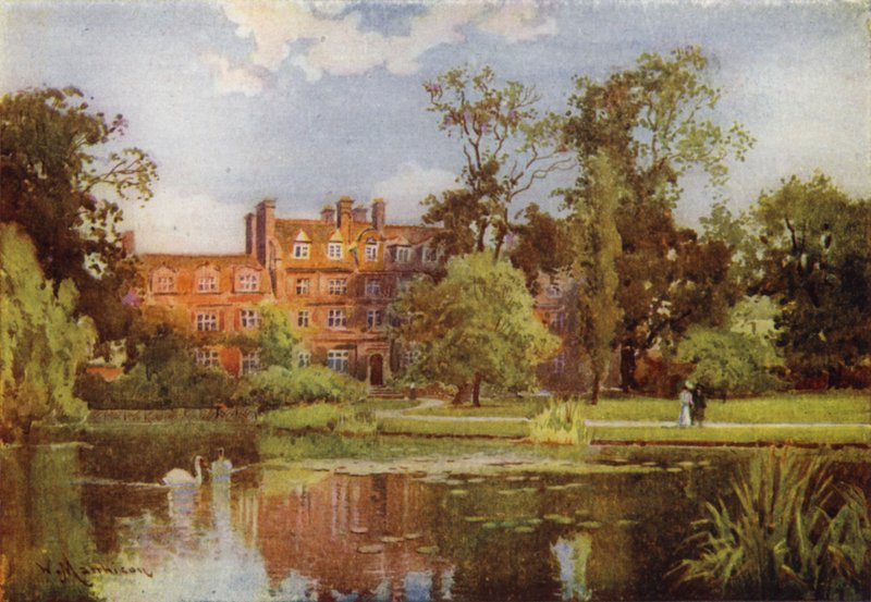 The Lake and New Buildings, Emmanuel College av William Matthison