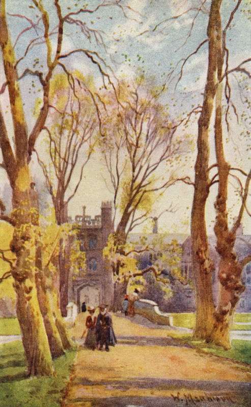 Trinity College Bridge and Avenue, med Gate som fører inn til New Court av William Matthison