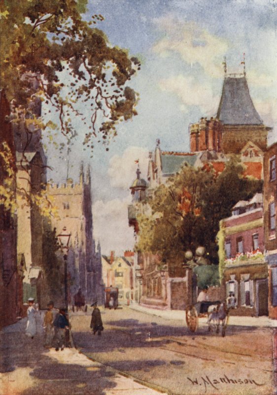 Trumpington Street fra Peterhouse av William Matthison