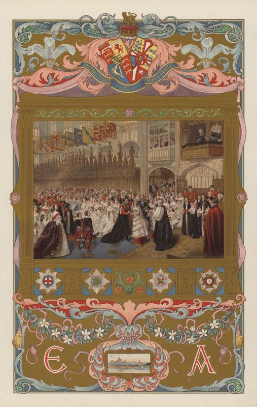 Bryllupet til den fremtidige kong Edward VII og dronning Alexandra, i St George