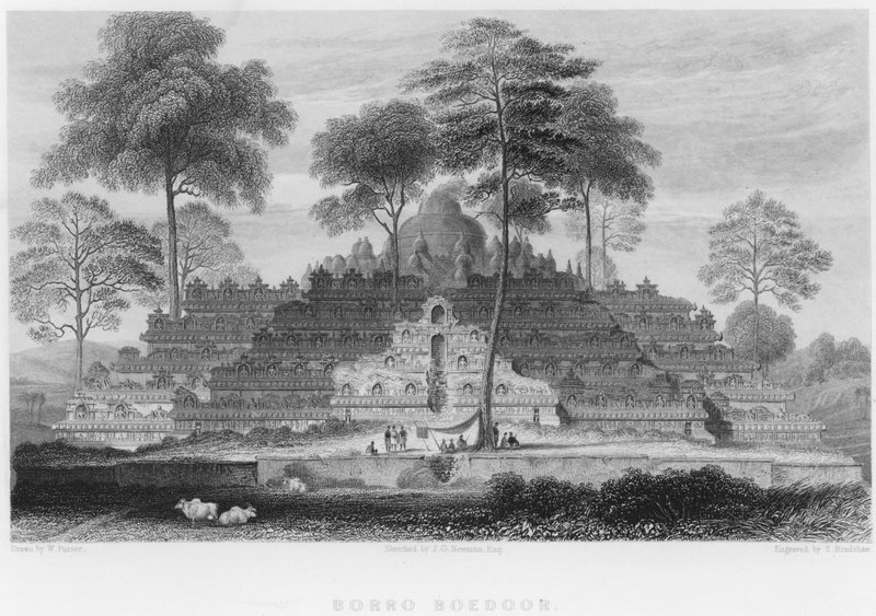 Borro Boedoor (gravering) av William Purser