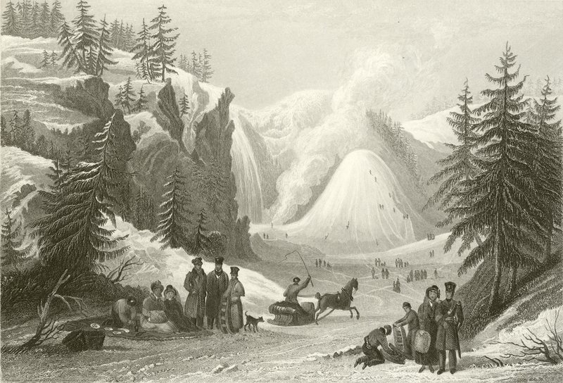 Montmorency Waterfall and Cone, nær Quebec av William Purser