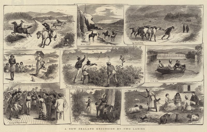 En New Zealand-utflukt av to damer av William Ralston