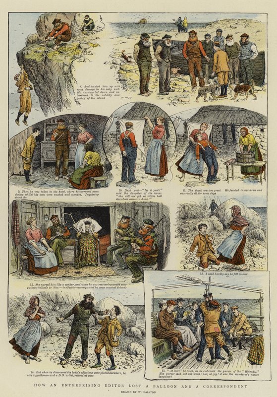 Hvordan en driftig redaktør mistet en ballong og en korrespondent (chromolitho) av William Ralston