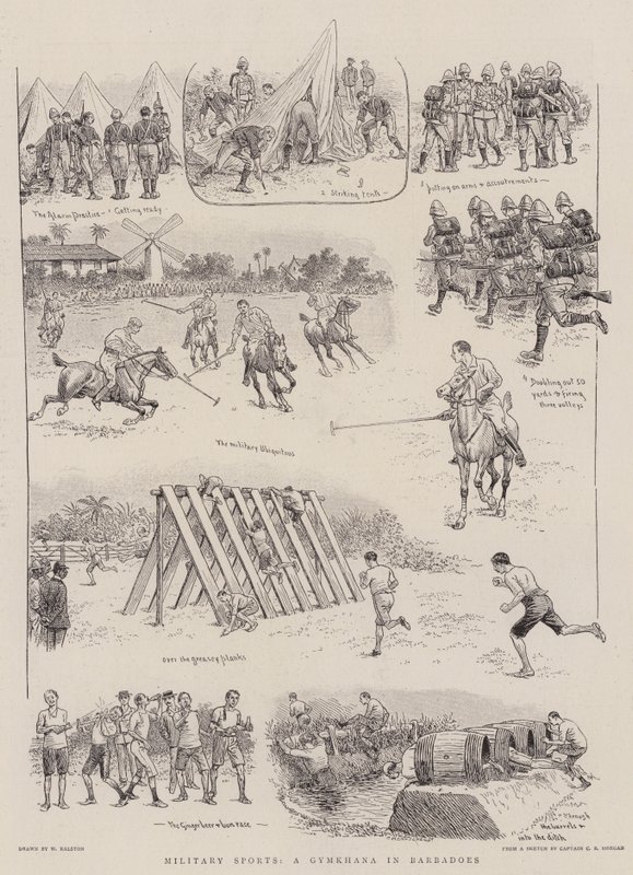 Military Sports, en Gymkhana i Barbadoes av William Ralston