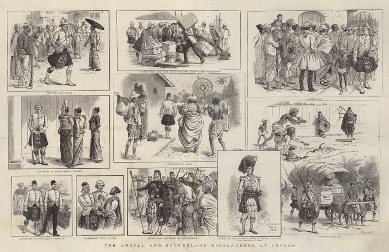 Argyll og Sutherland Highlanders på Ceylon av William Ralston