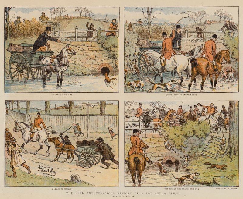 Den fullstendige og sanne historien om en rev og en børste (chromolitho) av William Ralston