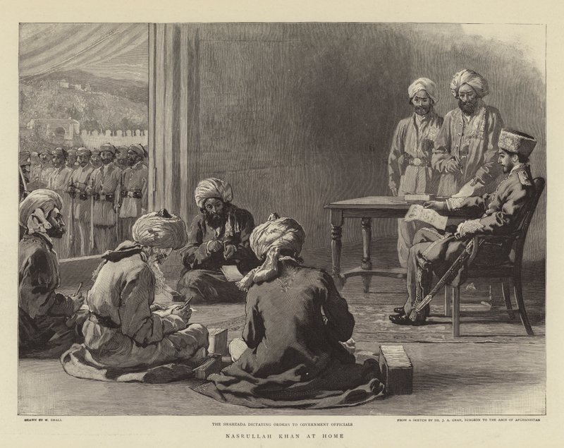 Nasrullah Khan hjemme av William Small