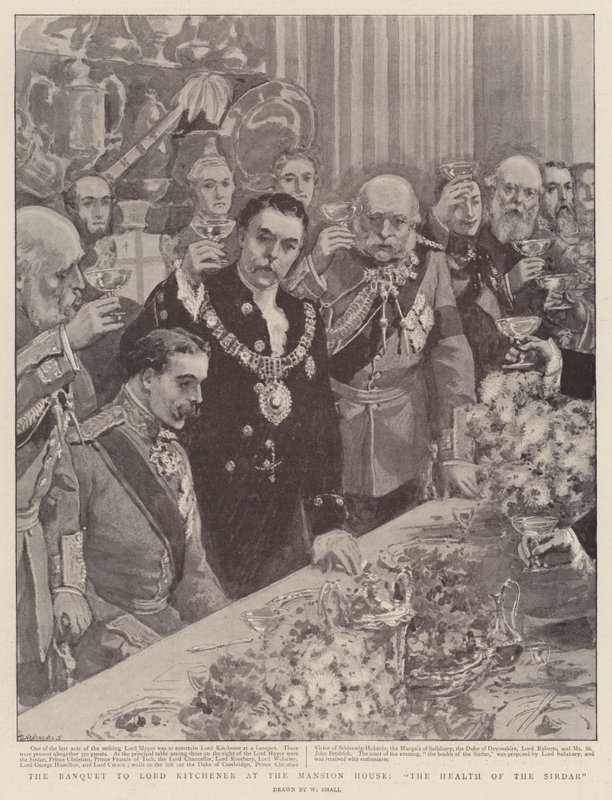 Banketten til Lord Kitchener i Mansion House, The Health of the Sirdar av William Small