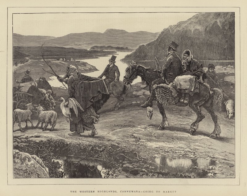 Det vestlige høylandet, Connemara, går til markedet av William Small