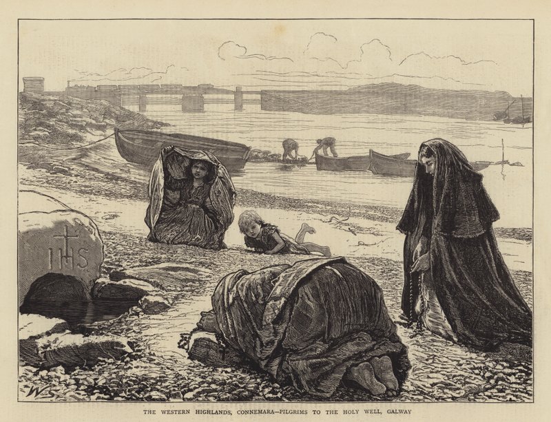 Det vestlige høylandet, Connemara, pilegrimer til den hellige brønnen, Galway av William Small