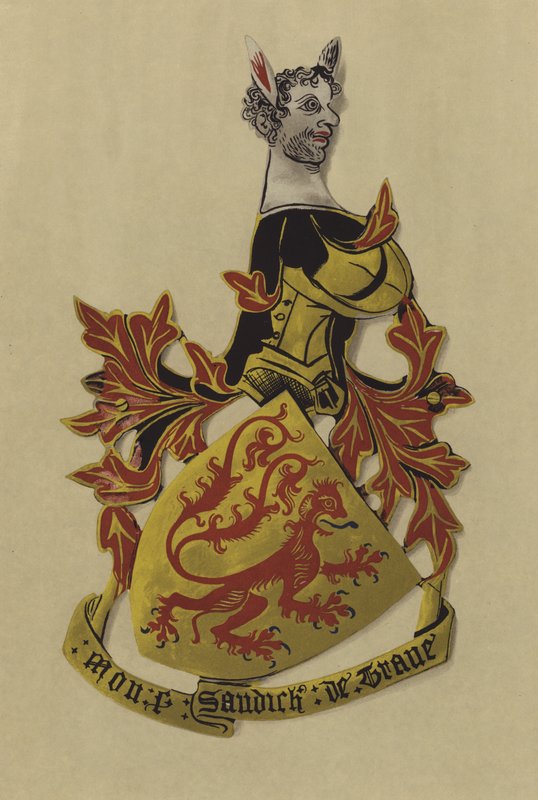 Sir Bermond Arnaud de Preissac, sudan de la Trau, 1380-post 1384 (chromolitho) av William St John Hope