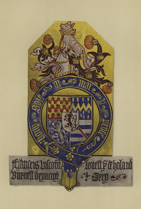 Sir Francis Lovel, viscount Lovel av Tichmersh og lord Holand, 1483-1487 (chromolitho) av William St John Hope