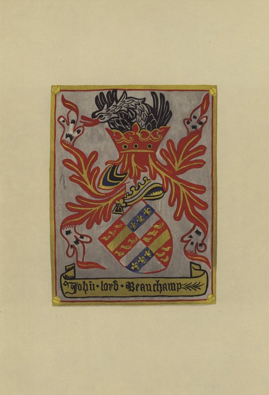 Sir John Beauchamp, lord Beauchamp av Powyk, 1445-1475 (chromolitho) av William St John Hope