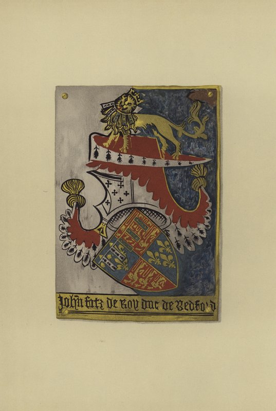 Sir John Plantagenet av Lancaster, jarl av Kendal og hertug av Bedford, ca 1402-1435 (chromolitho) av William St John Hope