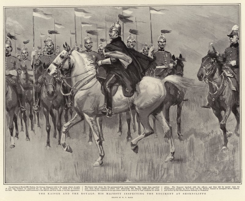 Kaiser and the Royals, Hans Majestet inspiserer regimentet ved Shorncliffe av William T. Maud