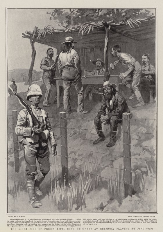 The Light Side of Prison Life, Boer Prisoners på Bermuda spiller på Ping-Pong av William T. Maud