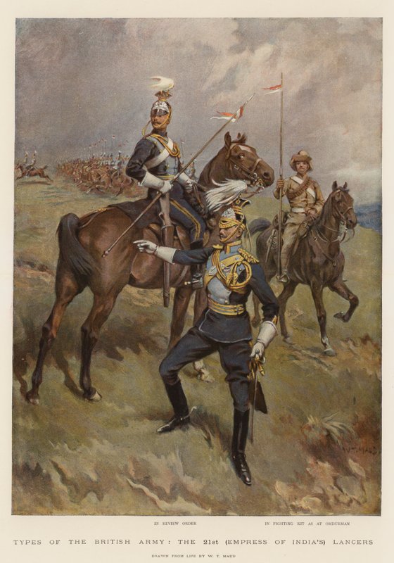 Typer av den britiske hæren, den 21. (keiserinne av Indias) lansere av William T. Maud