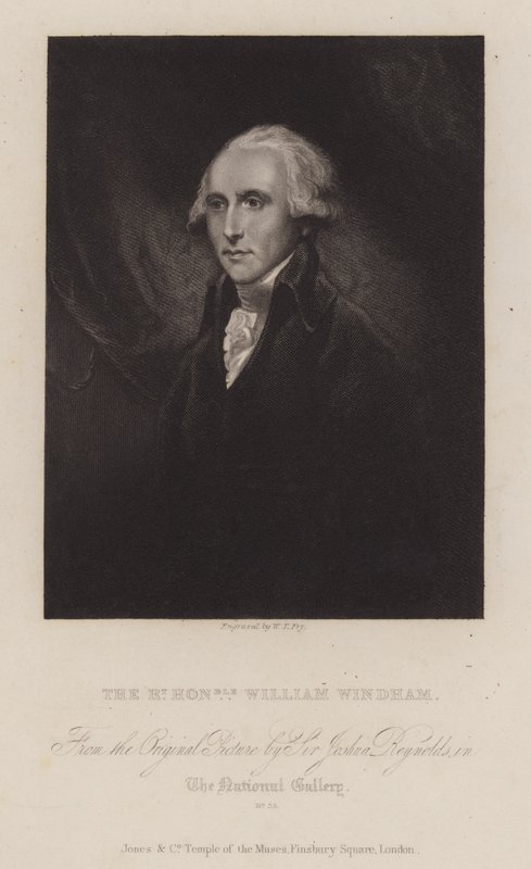 William Windham , engelsk whig-politiker (gravering) av William Thomas Fry