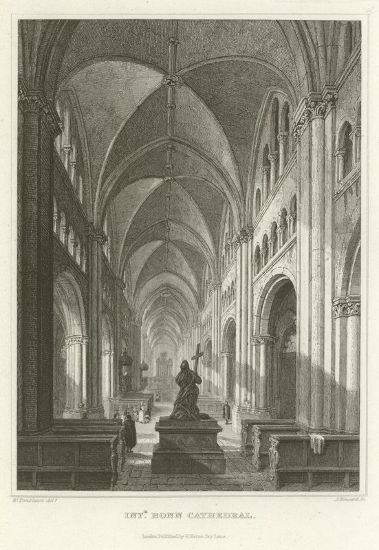 Interiør Bonn katedral av William Tombleson