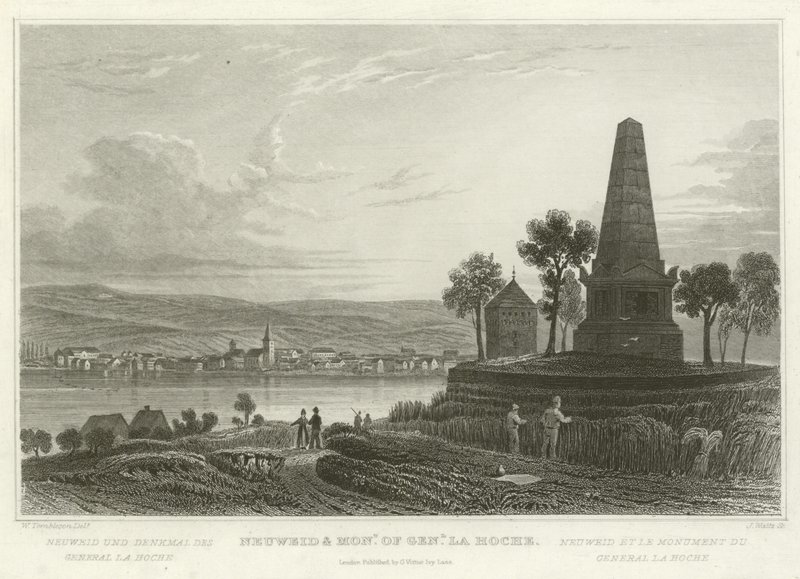 Neuweid og monumentet til general La Hoche av William Tombleson