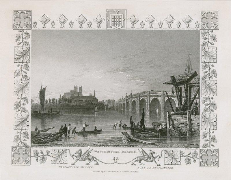 Westminster Bridge av William Tombleson