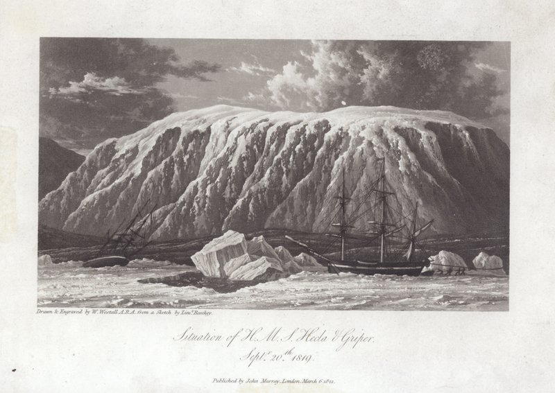 Situasjonen til H.M.S Hecla og Griper av William Westall