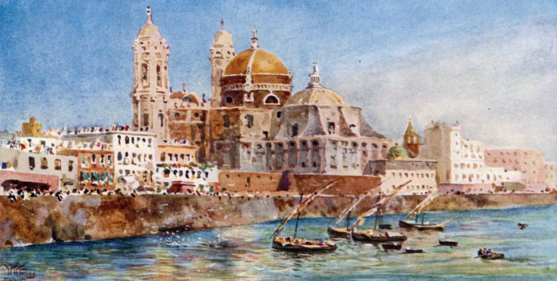 Cadiz (farge litho) av William Wiehe Collins