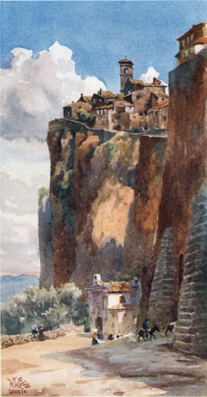 Orvieto. Porta Maggiore (farge litho) av William Wiehe Collins