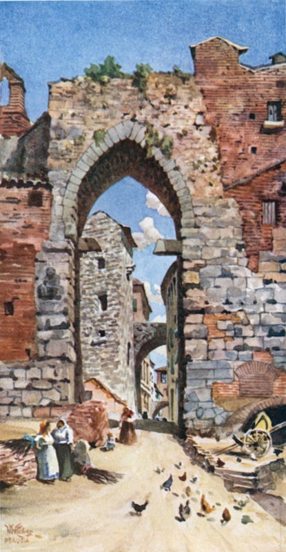 Perugia. Porta Susanna (farge litho) av William Wiehe Collins
